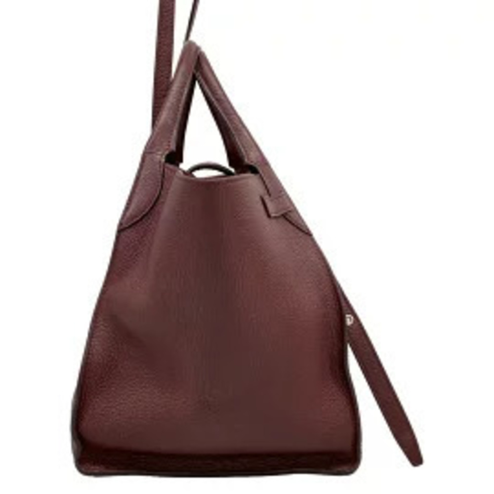 Celine Big 2way Bag Long Strap Shoulder Bordeaux Purple Leather